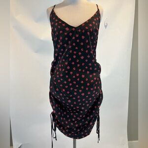 Urban Outfitters Sleeveless Floral Ruched Sides Dress
